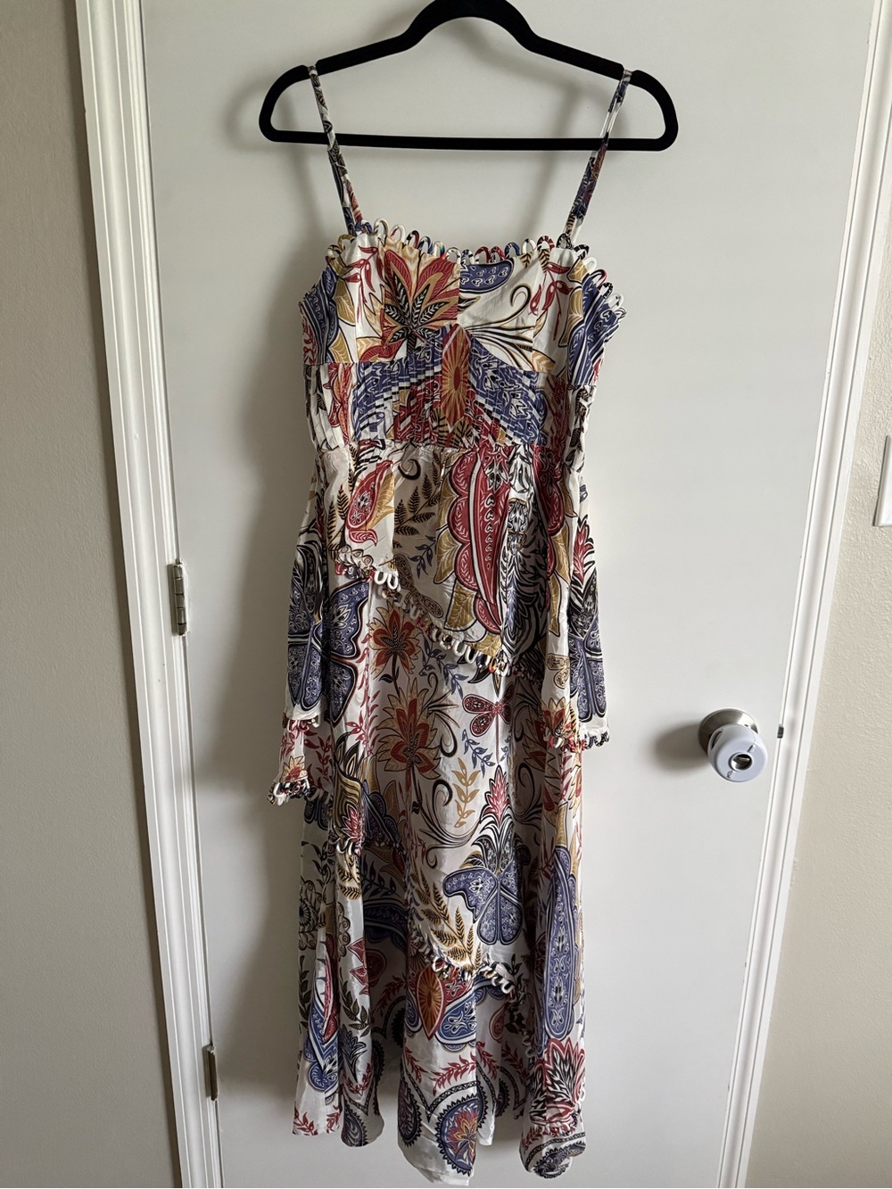 FARM Rio White Maxi Dress with Multicolor Paisley Print - Picture 3 of 3